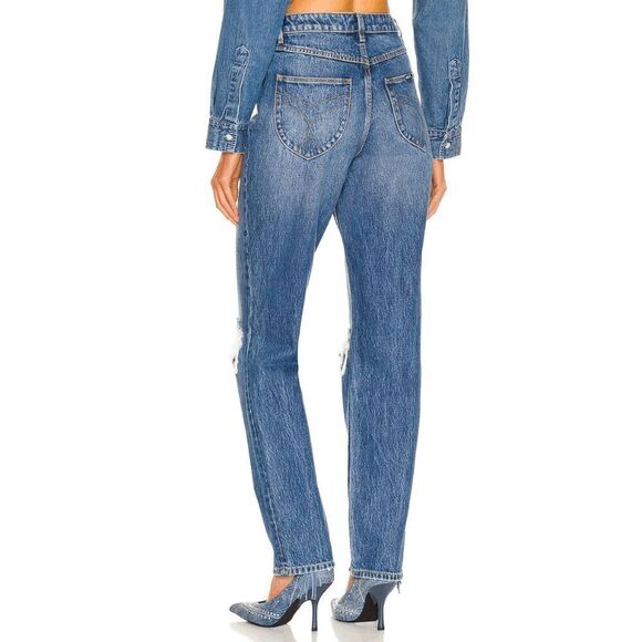Rolla's Classic Straight Jean Organic Worn in Celine Women's 9 - Picture 2 of 11